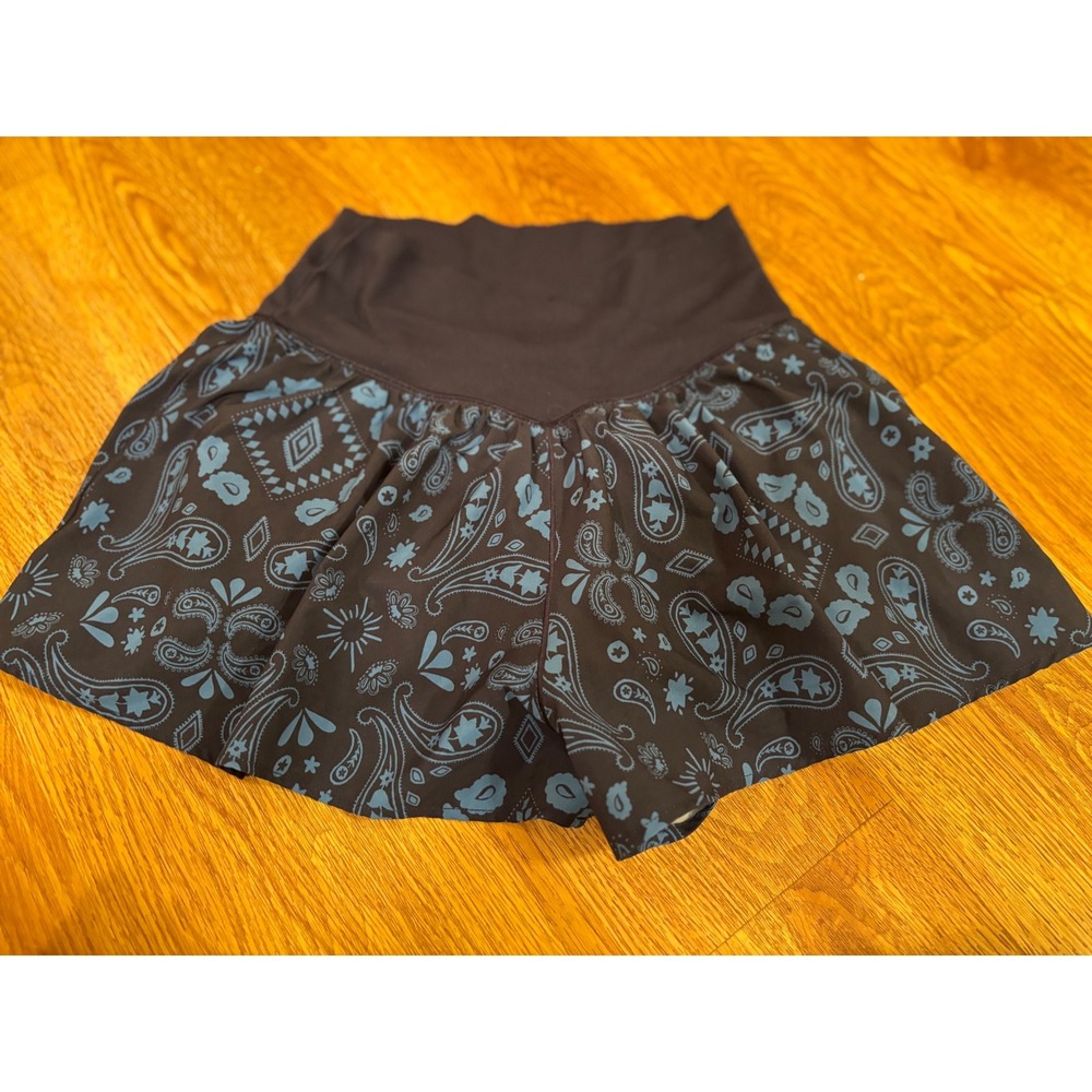 OFFLINE by Aerie Real‎ Me Paisley High Waisted Skort Navy Blue Small NY4K6515